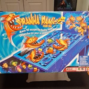 Mattel Piranha Panic Game with Blue and Orange Accents